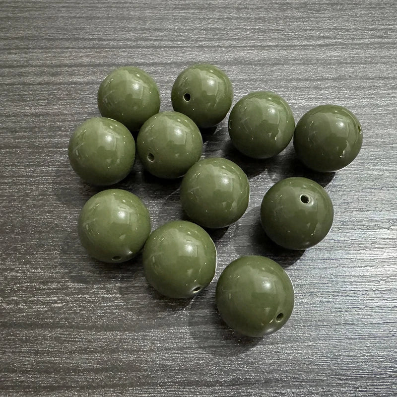 Acrylic Chunky Round Beads - 6mm to 20mm Solid Bubblegum Beads for DIY Handmade Jewelry & Craft Making