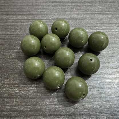 Acrylic Chunky Round Beads - 6mm to 20mm Solid Bubblegum Beads for DIY Handmade Jewelry & Craft Making