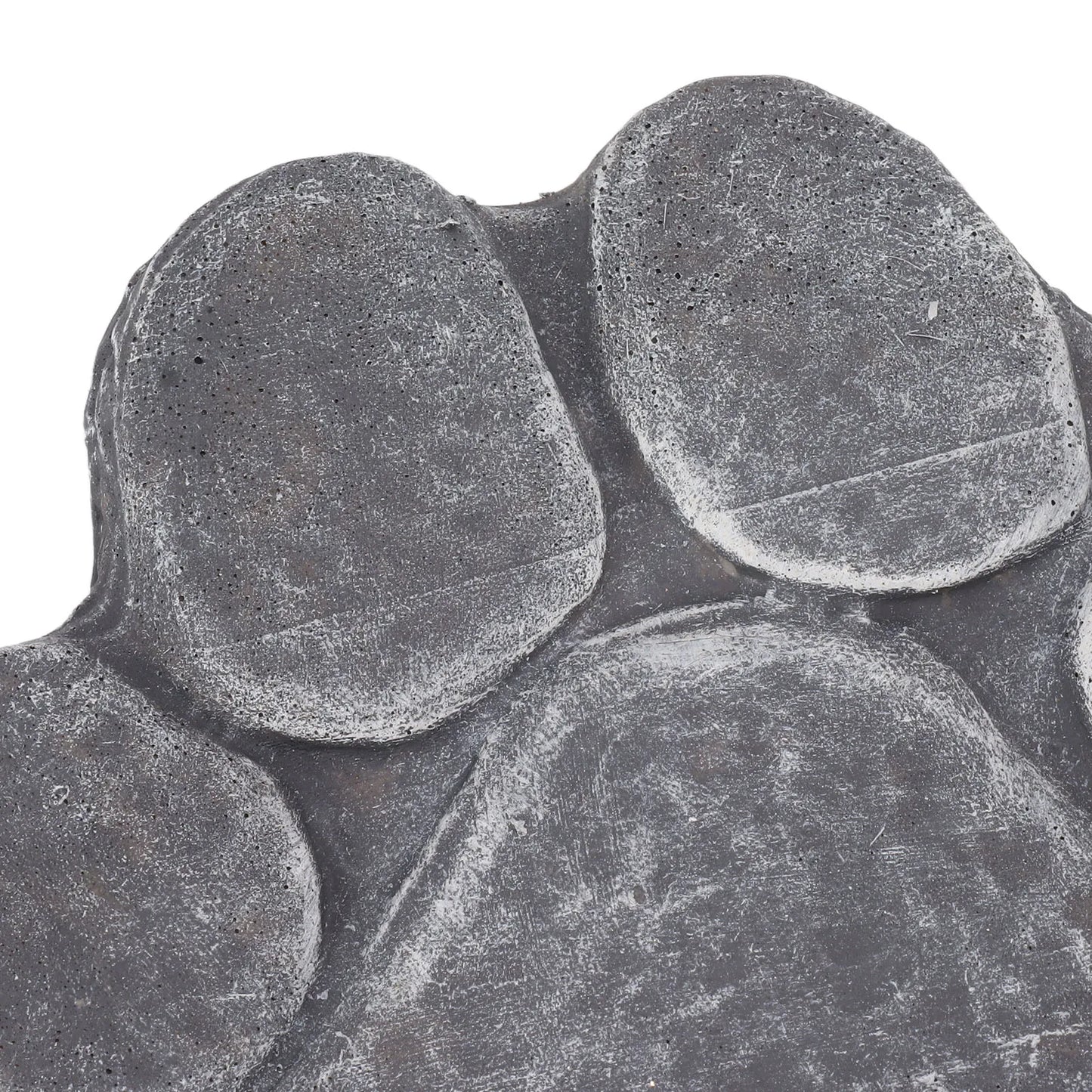 Dog Pawprint Memorial Stone – DIY Lettering Dog Grave Marker Pet Monument for Outdoor Lawn & Patio (15.5x17.5cm)