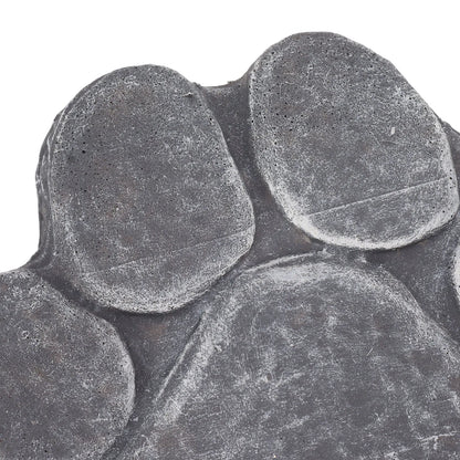 Dog Pawprint Memorial Stone – DIY Lettering Dog Grave Marker Pet Monument for Outdoor Lawn & Patio (15.5x17.5cm)