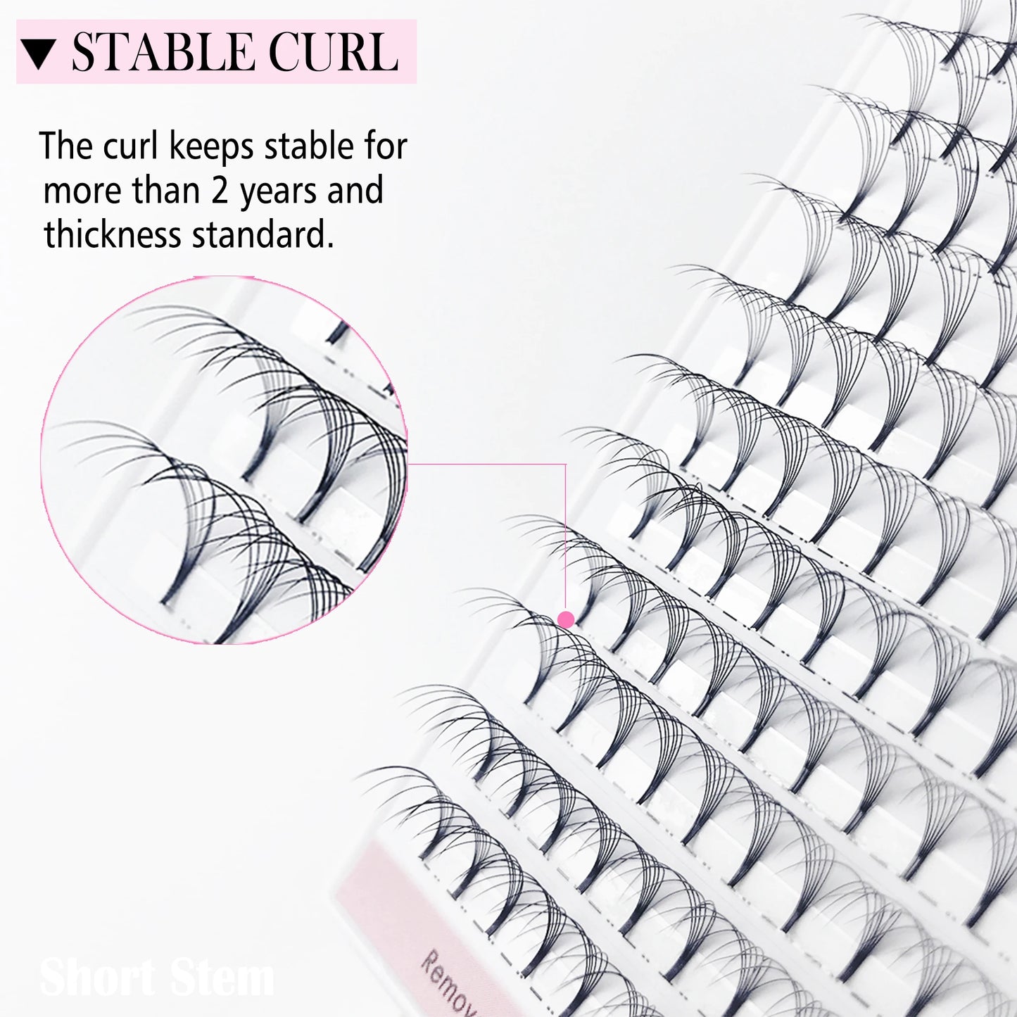 CoMango Premade Volume Fans Short Stem Russian Eyelash Extensions — 3D-10D Faux Mink Lashes Wholesale