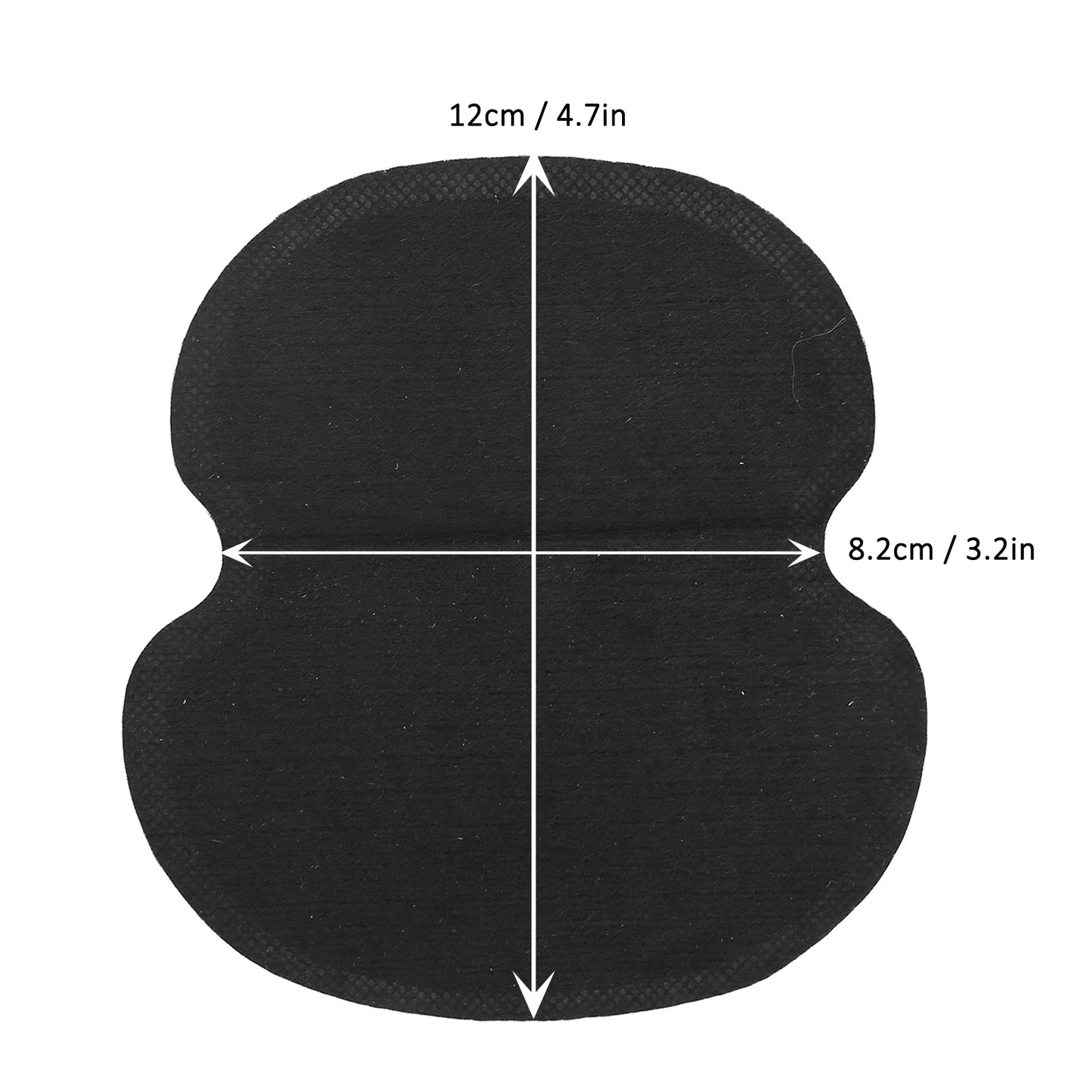 60pcs Underarm Sweat Pads – Non‑Woven Fabric Clothing Pads for Sweat Protection, Black