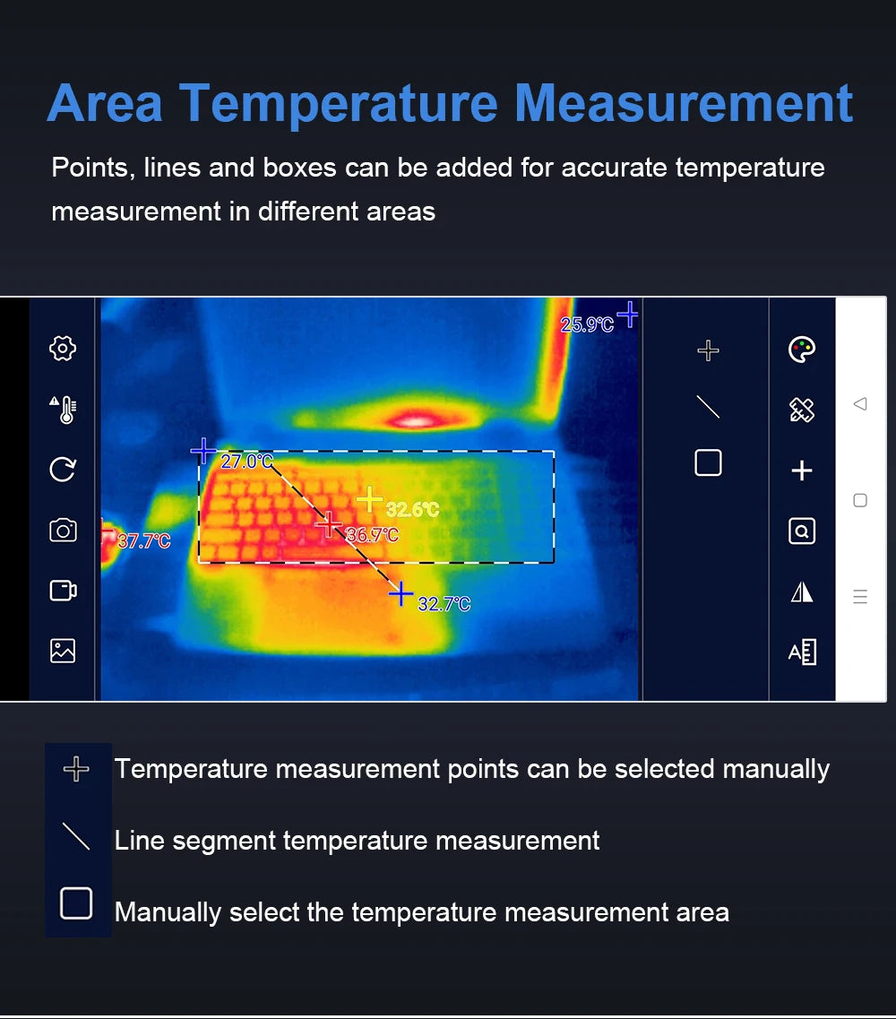 TOOLTOP T7 Android Thermal Imager – 256x192 Mobile Thermal Imaging Camera, Type-C, 25Hz for Solar Panel & Device Fault Detection