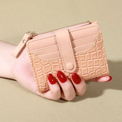 Elegant Women’s Multi-Card Wallet – Secure Double Zip PU Leather Clutch with Crocodile Texture and Stylish Storage