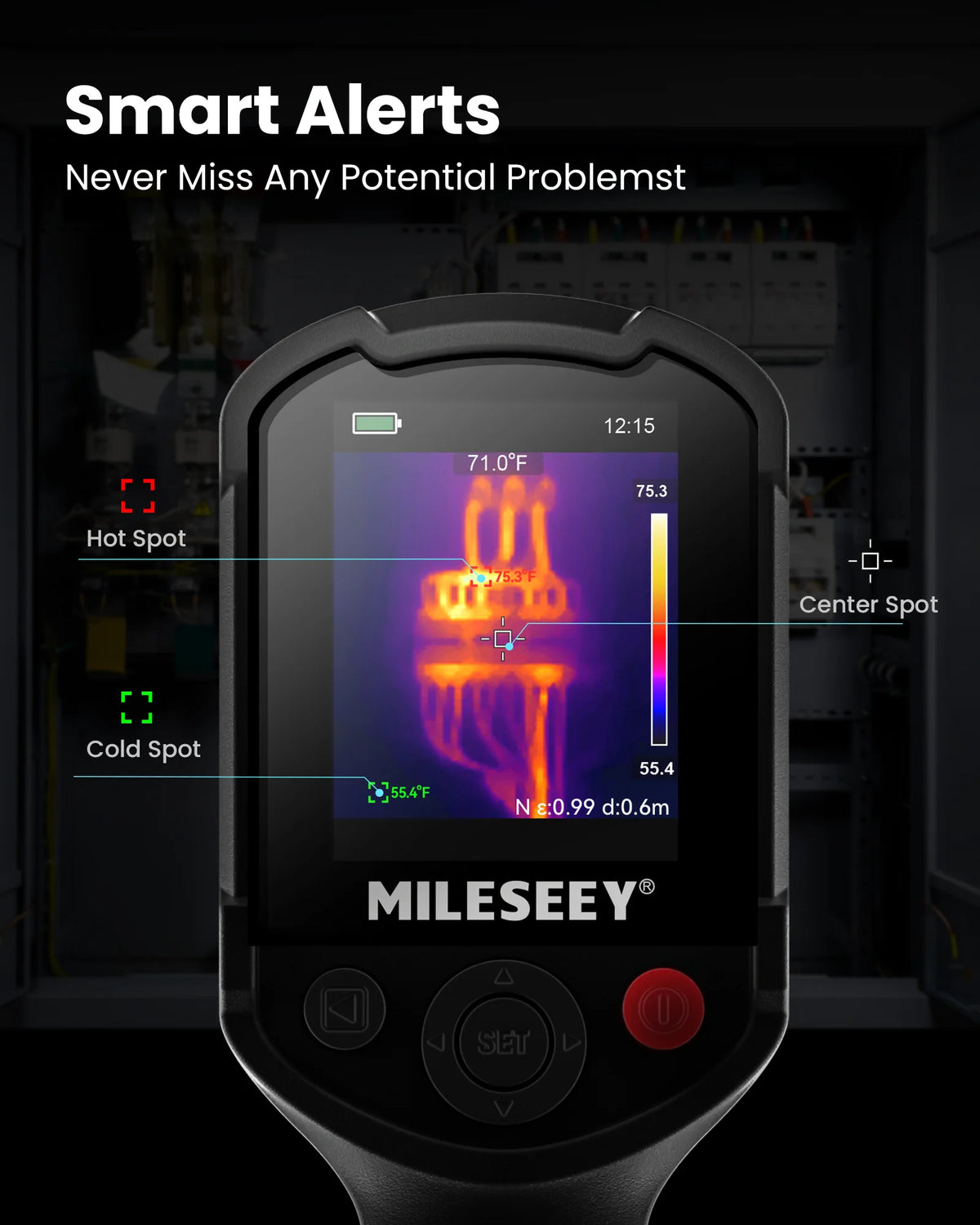 MILESEEY TR256E/B Thermal Imaging Camera - 320×240 Infrared Imager with Video Recording for Repair, PCB & Termite Detection