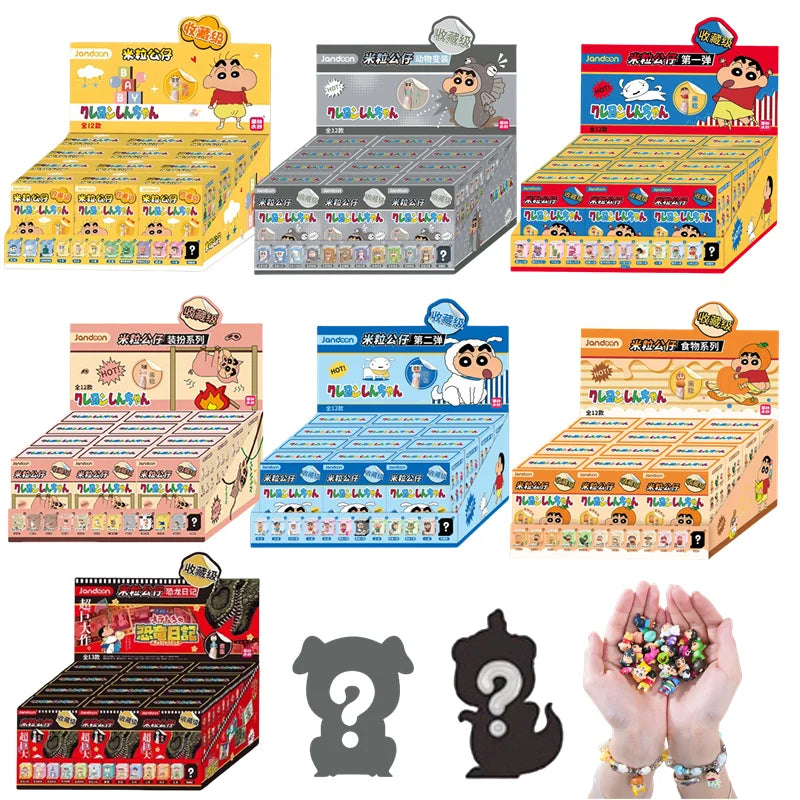 Crayon Shin-Chan Anime Blind Box Figures — Dinosaur Diary Baby Rice Grains Doll, Creative Collectible Toy for Kids & Gifts