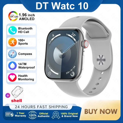 2025 DT 10 Smart Watch – 2.01" AMOLED, 16GB, Music, 3D Surround, BT Call, Waterproof Smartwatch for Men & Women