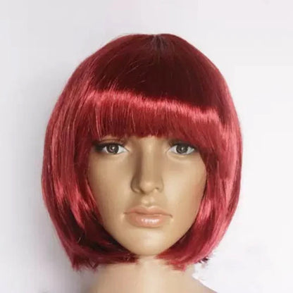 Pretty Short Bob Wig for Women – Natural Fashion Synthetic Wig for Halloween, Cosplay, Anime, and Daily Party Wear