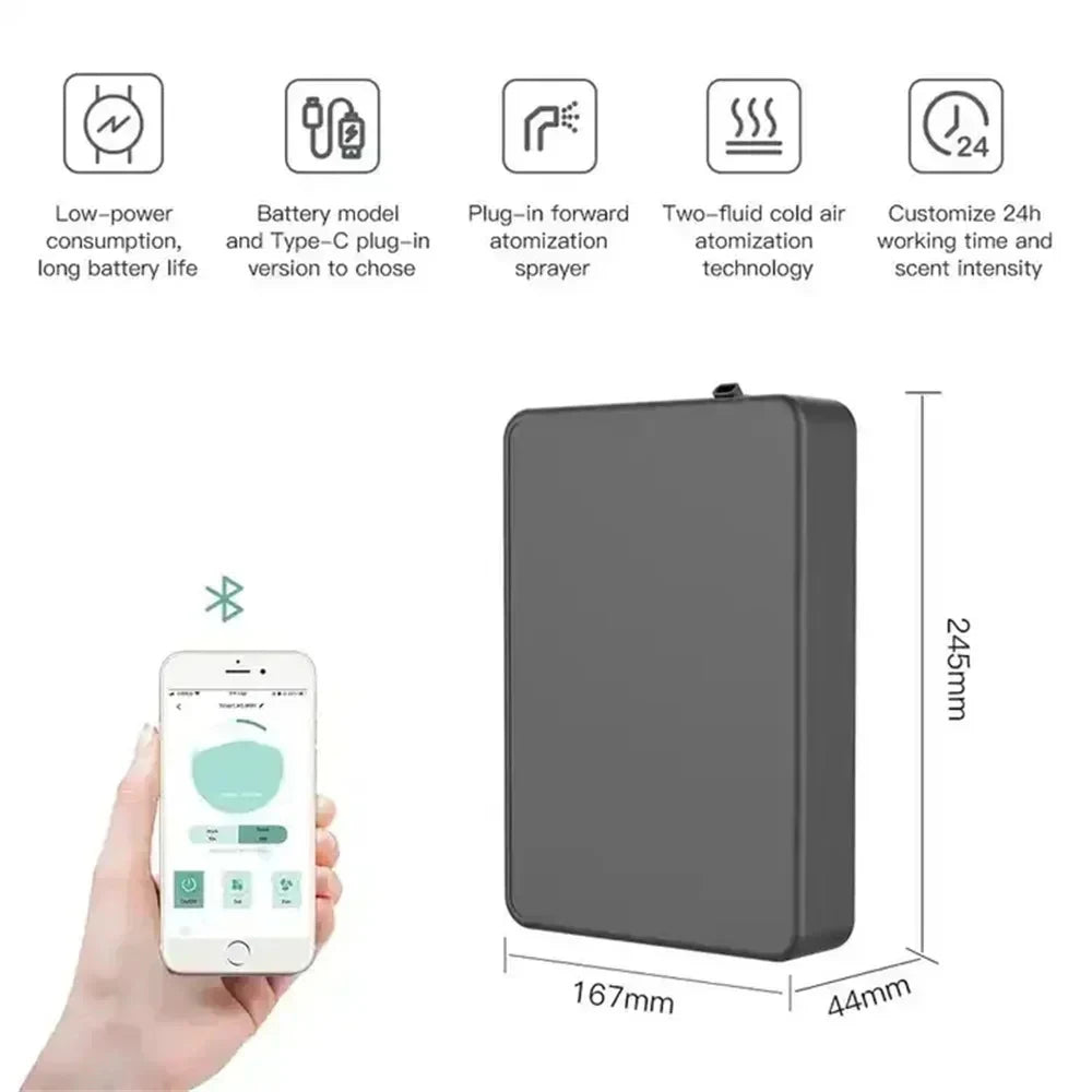 500ML Smart Fragrance Diffuser - Waterless Essential Oil Air Freshener for Home & Professional Use