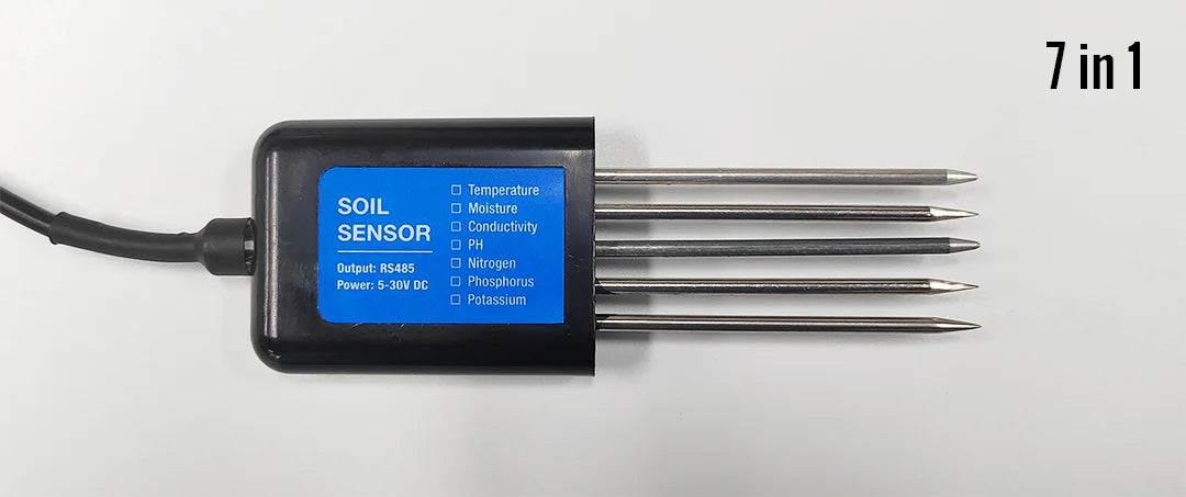 Soil Moisture, Temperature, Humidity, EC, pH & NPK Sensor - 4-20mA, 0-5V, RS485 Modbus for Accurate Soil Measurement