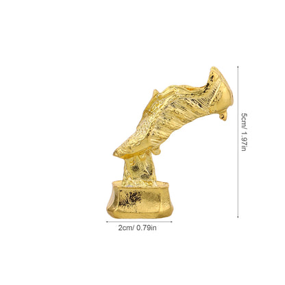 Mini Soccer Trophy Figurine – Alloy Football Boot and Trophy Cup Award for Sports Competitions and Soccer Gifts