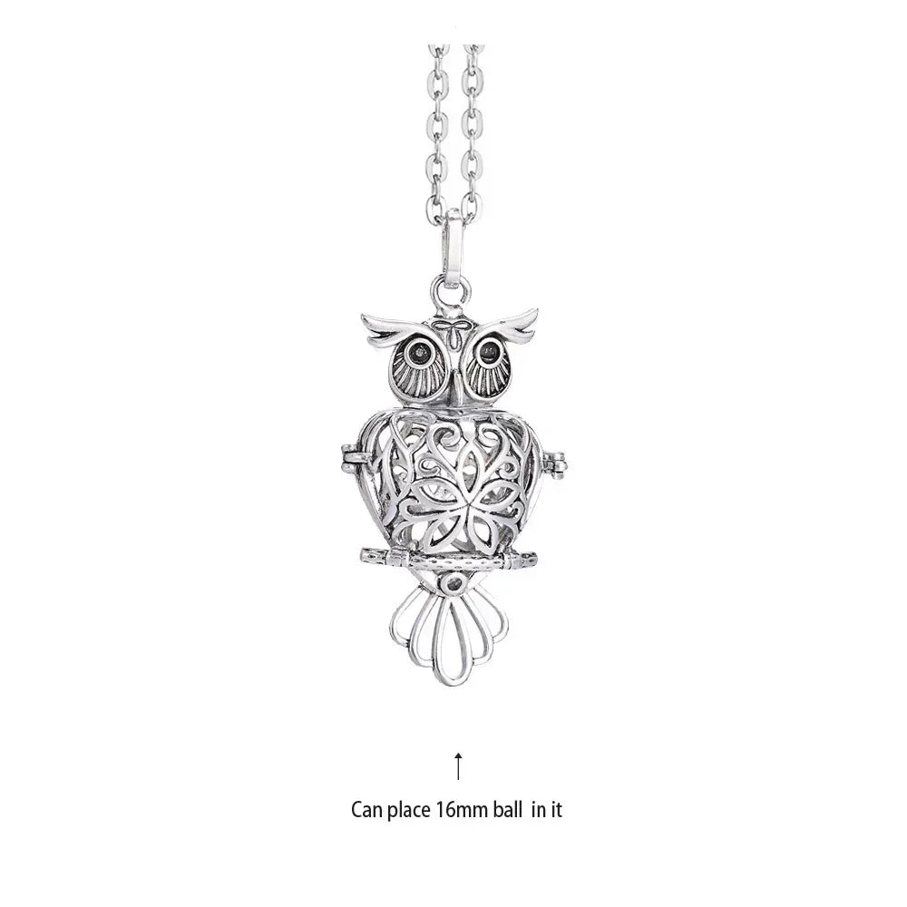Vintage Mexico Angel Ball Chime Necklace – Antique Locket Aromatherapy Essential Oil Diffuser