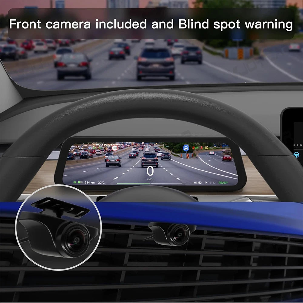 Gen 2 9.6" Instrument Display for Tesla Model 3 & Y – Blind Spot Reminder with OTA Upgrade, Juniper Dashboard