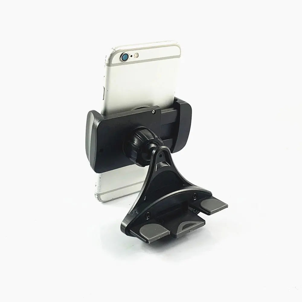 Universal CD Slot Car Phone Holder - 360° Rotating Smartphone Mount Stand for iPhone Samsung Xiaomi
