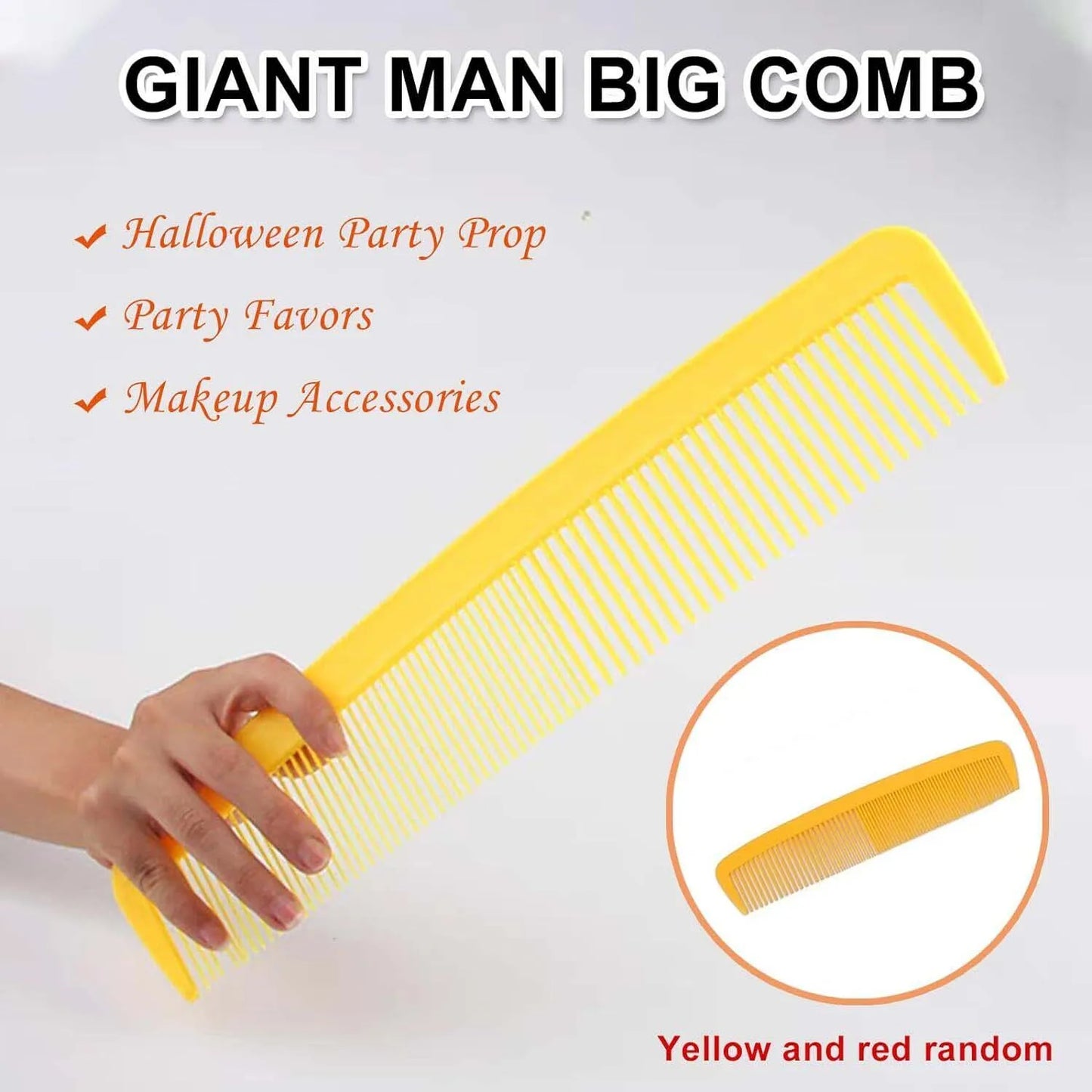 Funny Giant Comb Costume — Halloween Party Accessory for Men & Women