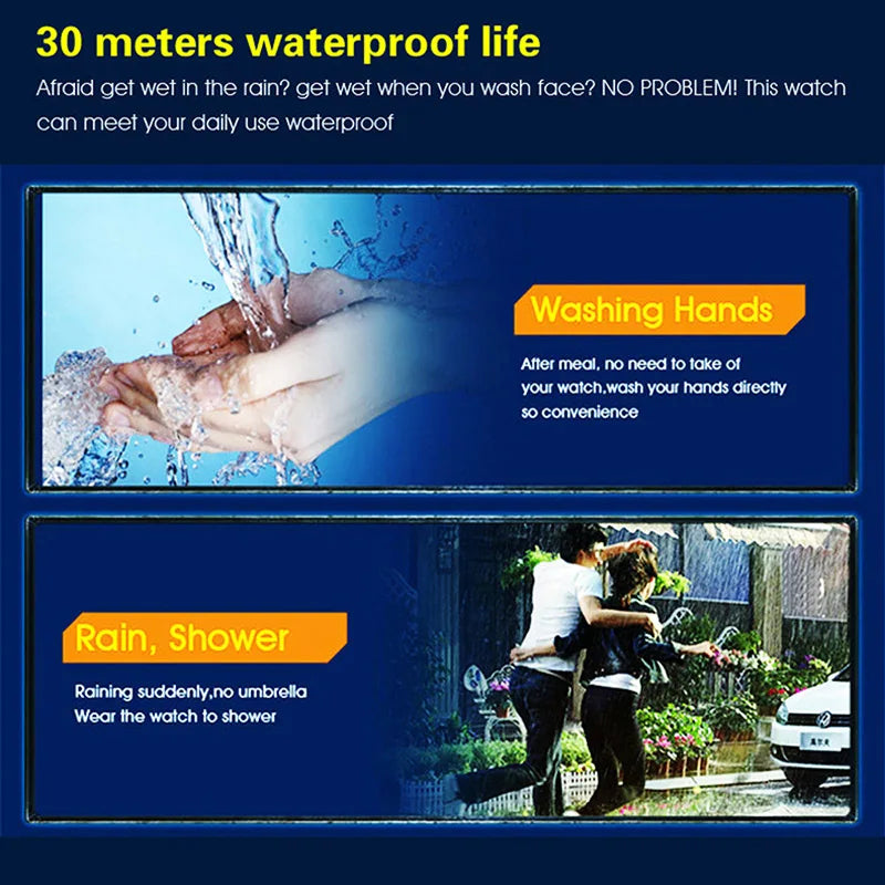 Men's Outdoor Sports Watch – Waterproof LED Military Digital Wristwatch with Luminous Large Screen