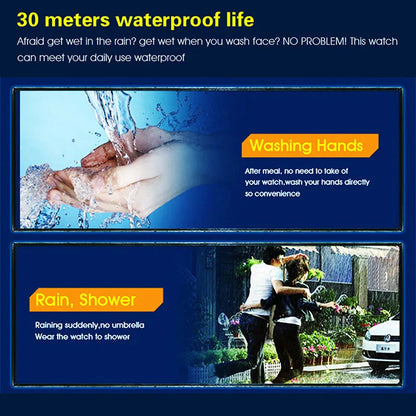 Men's Outdoor Sports Watch – Waterproof LED Military Digital Wristwatch with Luminous Large Screen