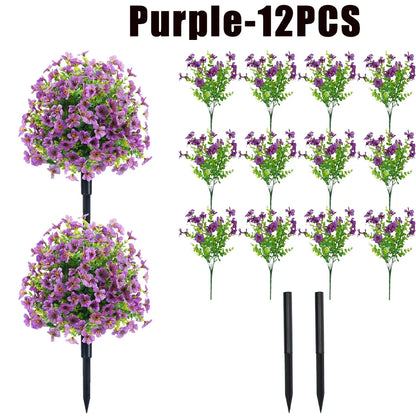 Artificial Eucalyptus Flowers - Faux Greenery Bouquet for Weddings, Home Decor & Vase Arrangements