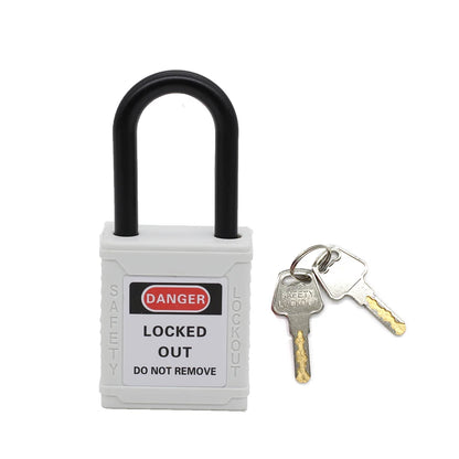 Industrial Safety Padlock – 38mm Nylon Shackle LOTO Lockout for Personal Power & Engineering Use