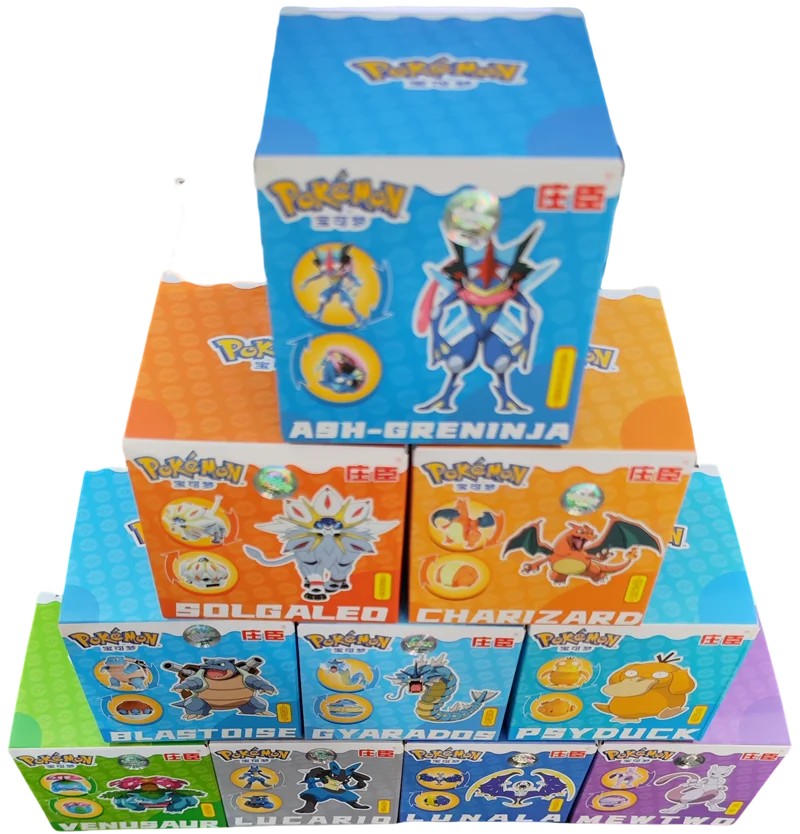 Pokemon Action Figures Set – Pikachu, Gengar, Dragonite, Snorlax & Pokeball Toys