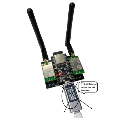 NRF24L01 High-Power Wireless Module Kit - ESP32 DevKitC, E01C & 5V 2A Power Supply for 2.4GHz Testing