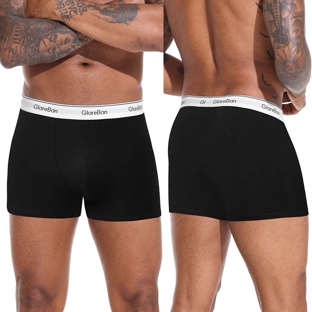 5-Pack Men’s Cotton Boxer Briefs – Soft Breathable Underwear Shorts for Men, Comfortable Luxury Stretch Boxer Shorts Set