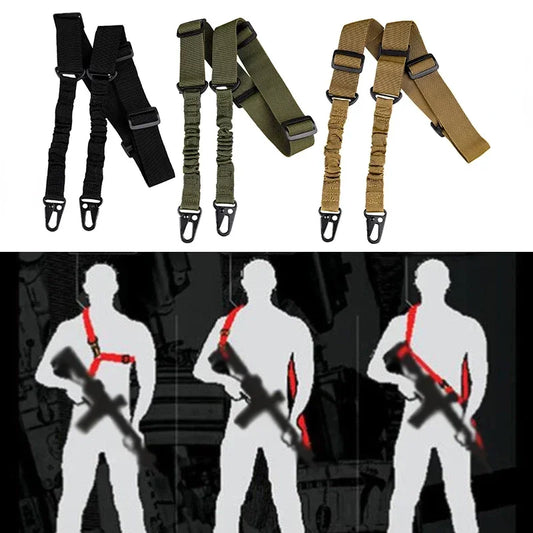Tactical 2-Point Rifle Sling Strap – Heavy Duty Nylon Adjustable Shoulder Belt for Outdoor Hunting & Military Sports Accessories