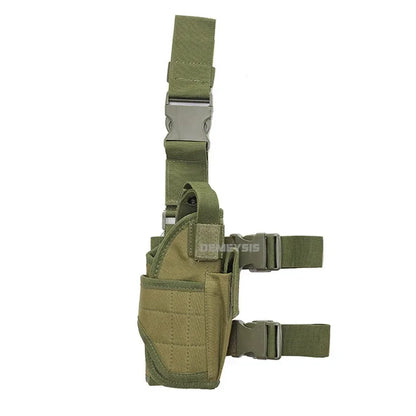 Universal Drop Leg Gun Holster - Right-Handed Tactical Thigh Pistol Bag & Pouch for All Handguns