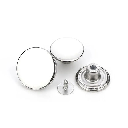 10Pcs 17mm Metal Jeans Buttons – No-Sew Screw Replacement Repair Kit for Pants & Denim