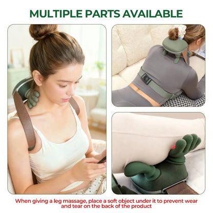 Bionic Finger Wireless Neck & Shoulder Massager — Brushless Motor Cervical Kneading Shawl