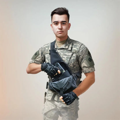 Outdoor Tactical Shoulder Bag – Concealed Carry Pistol Holster Waterproof Crossbody Gun Sling Pack