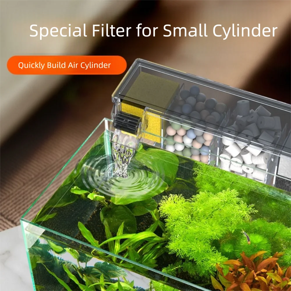 Wall-Mounted Aquarium Filter - Silent Waterfall Filter Box with Water Pump & Circulating Water Purifier