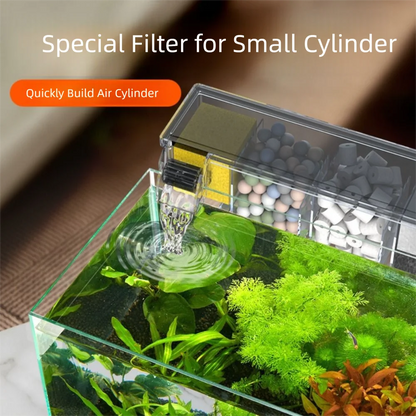 Wall-Mounted Aquarium Filter - Silent Waterfall Filter Box with Water Pump & Circulating Water Purifier