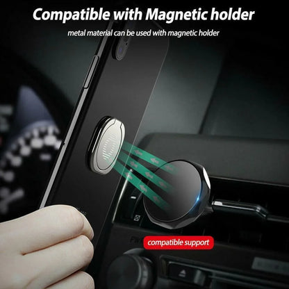 360° Rotating Metal Phone Grip Stand - Foldable Finger Ring Holder for iPhone 17, 16 Pro, Samsung and Other Smartphones