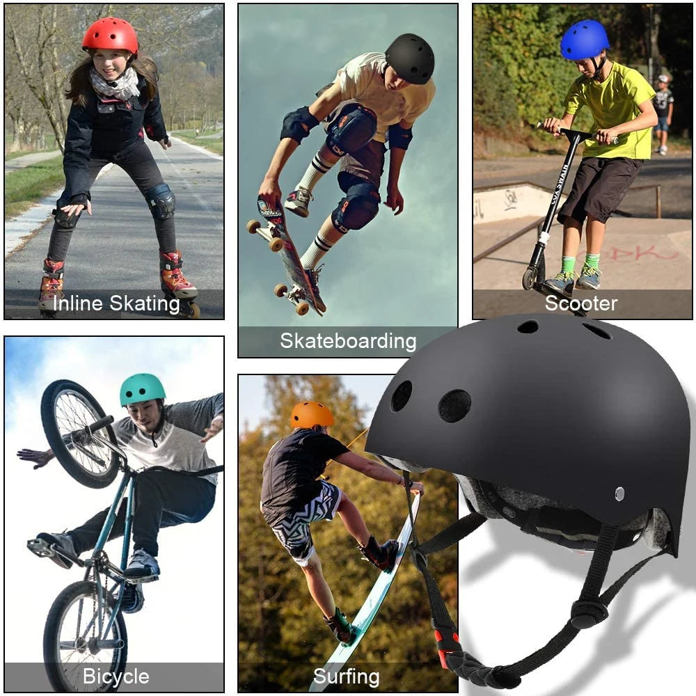 Skateboard Helmet for Adults & Kids – Skate Helmet for Youth, Adult Skateboarding & Scooter Safety Helmet for Skating