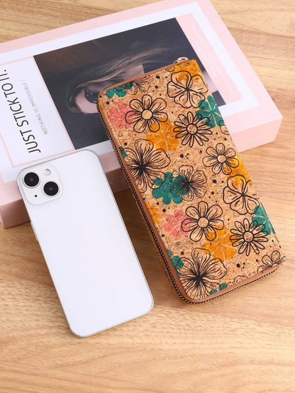 Advanced Multifunctional Wallet with Wood Grain - Portable Geometric Design, Multiple Card Slots, Artistic Retro Style