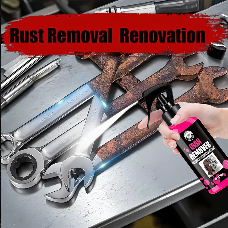 120ML All-Purpose Rust Remover Spray – Fast-Acting Iron Oxidation Cleaner, Restores Shine, Safe Multi-Surface Rust Eliminator for Home & Auto