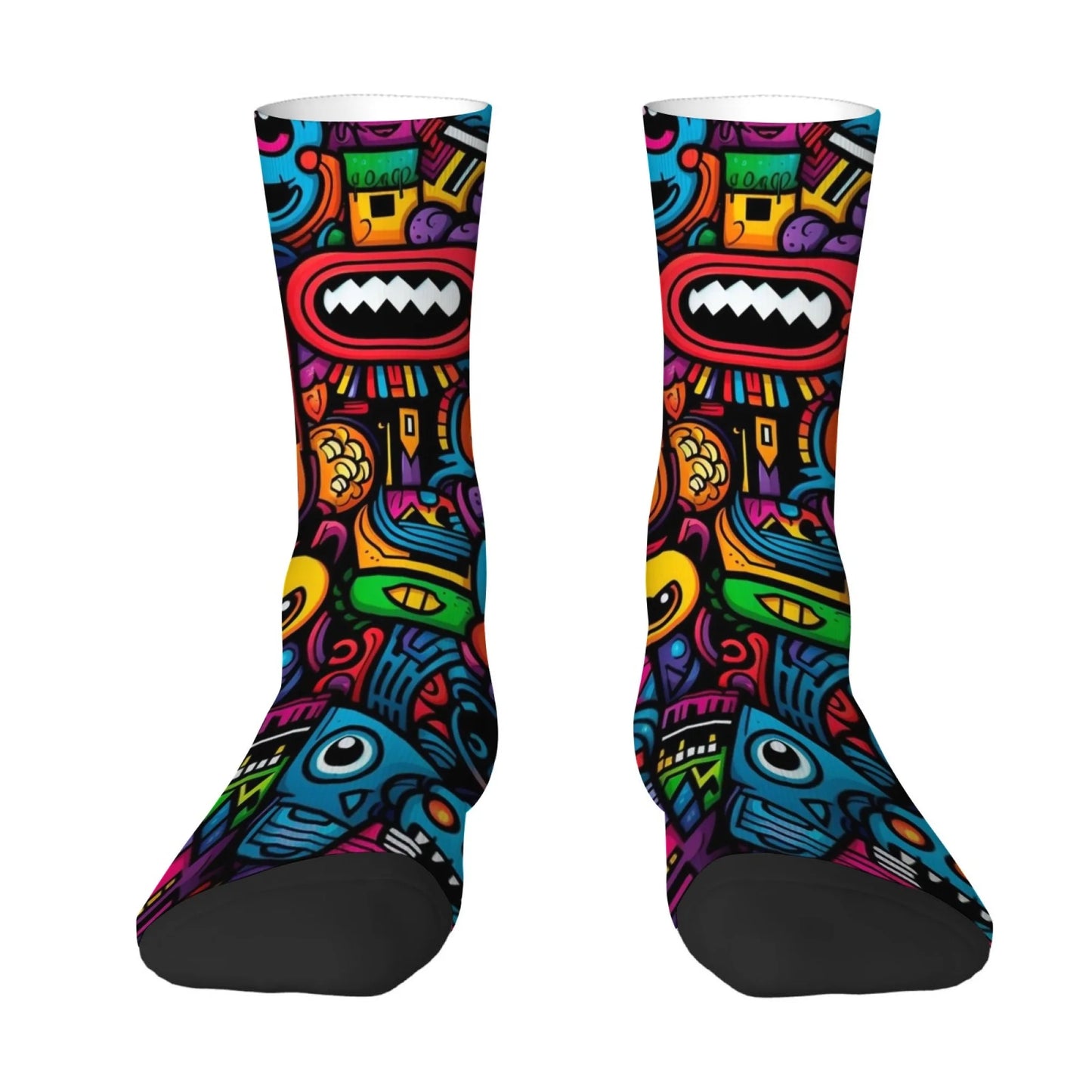 Cartoon Harajuku Men's Socks - Breathable Non-Slip Streetwear & Sports Socks