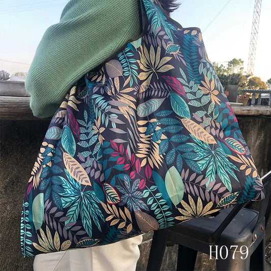 Large Reusable Grocery Bags - High-Quality Women's Shopping Tote Handbags, Washable, Solid Colors
