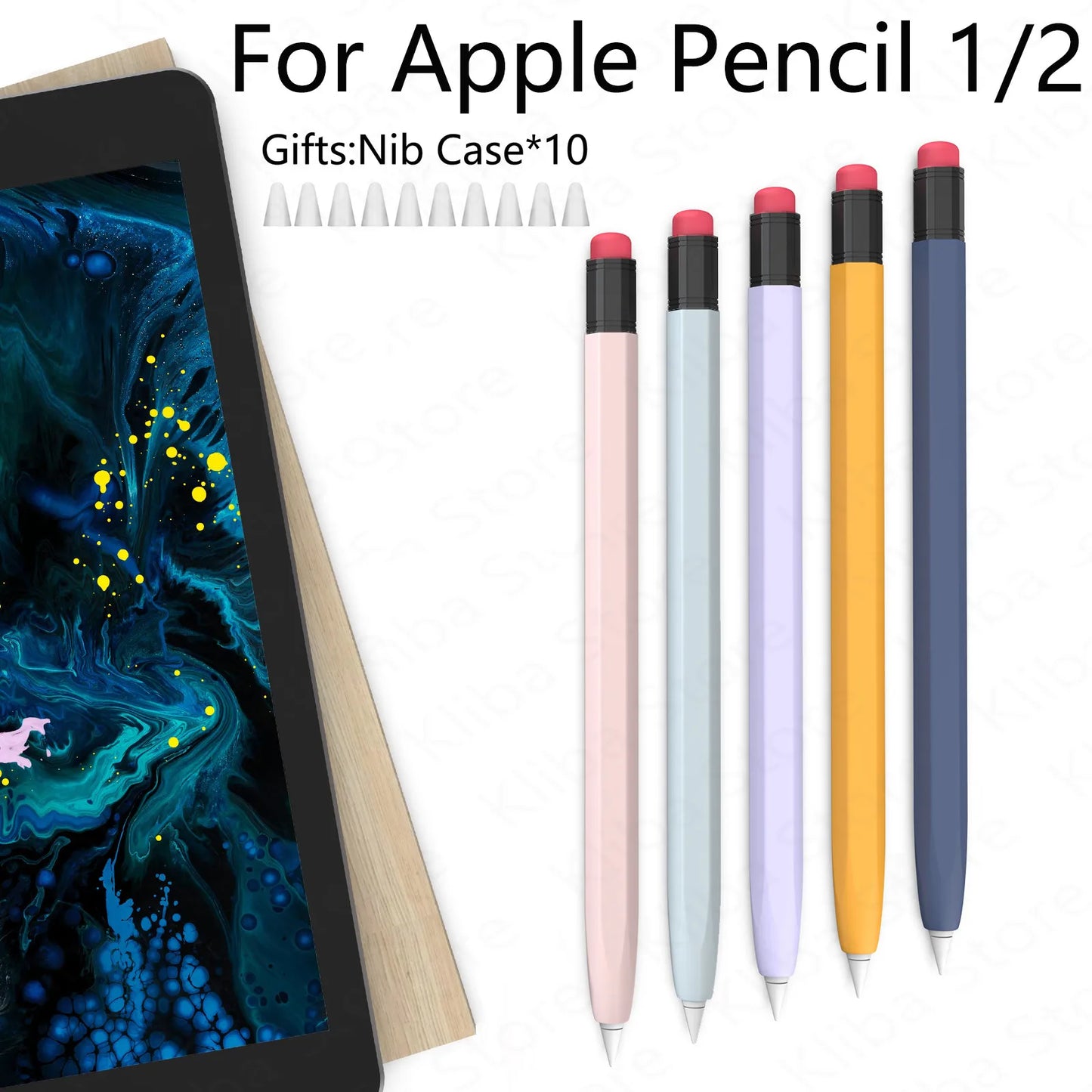 Apple Pencil 1 and 2 Case - Protective Sleeve Cover for iPad Tablet Touch Pen Stylus