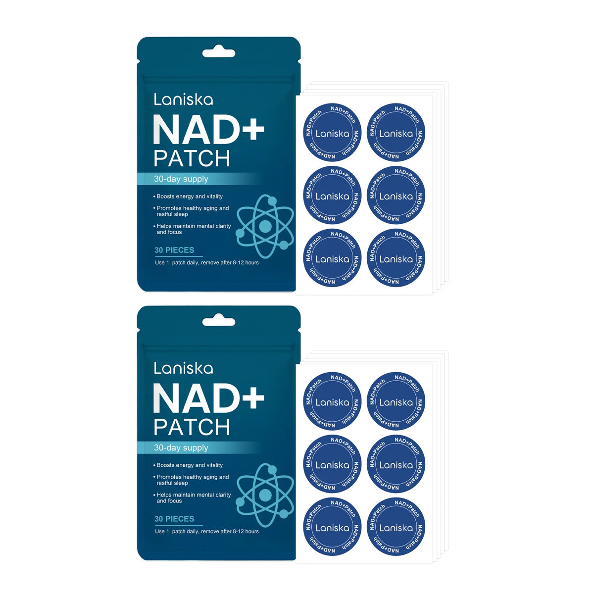 NAD+ Body Care Patches - Gentle, Breathable Skin Care Patches for Men & Women for Daily Use at Home, Work or Travel