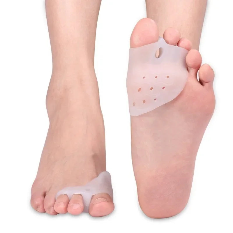 2PCS Hallux Valgus Bunion Corrector — Gel Toe Straightener, Foot Care Tool & Big Toe Protector