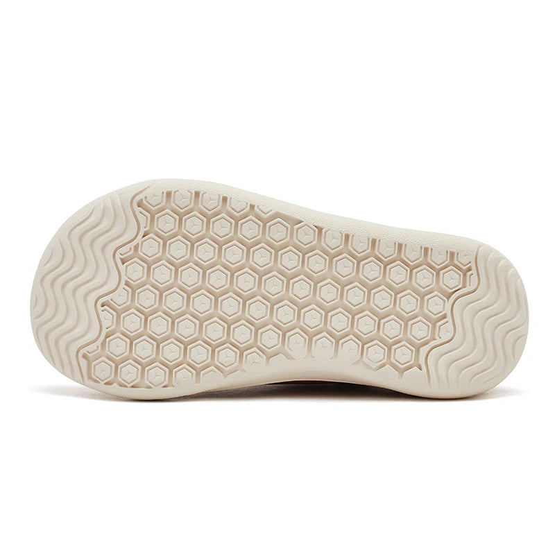 HOBIBEAR Kids Barefoot Shoes – Wide Toe Minimalist Lightweight Sneakers with Hook & Loop Artificial Leather for Boys and Girls