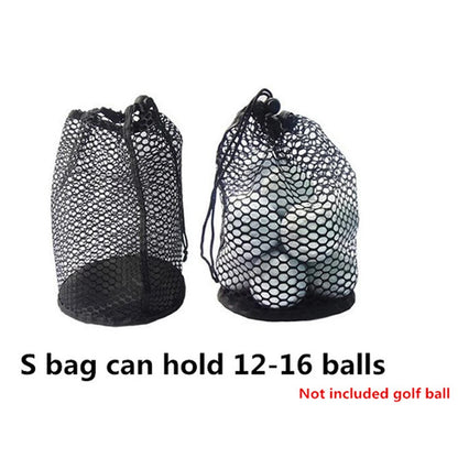 Lightweight Sports Mesh Golf Ball Carrying Bag – Nylon Drawstring Storage Pouch for 16/32/56 Balls, Durable Golf Practice and Training Ball Bag
