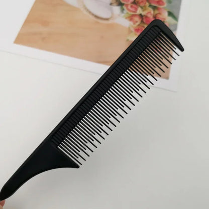 Professional Stainless Steel Hair Tail Comb – Fine Teeth Salon Styling Comb, Spiked Hair Care Tool for Barbers