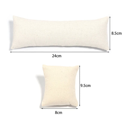 Velvet PU Leather Jewelry Pillow - Bracelet Watch Display Cushion Holder Organizer and Photography Prop