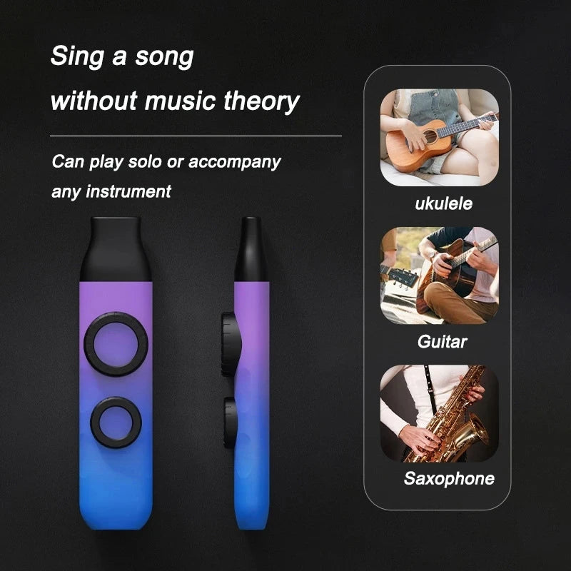 Double-Hole Kazoo Instrument - 10 Membranes Easy-to-Learn Fun Musical Instrument for Parties, Travel & Live Performances
