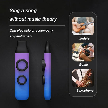 Double-Hole Kazoo Instrument - 10 Membranes Easy-to-Learn Fun Musical Instrument for Parties, Travel & Live Performances