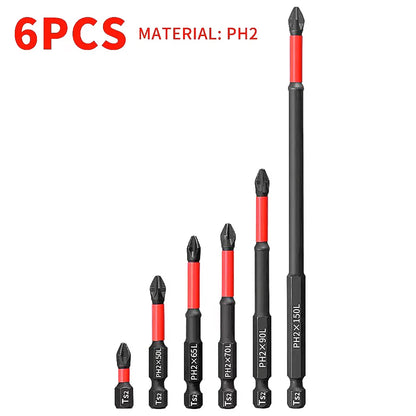 5/12 Pcs Magnetic Screwdriver Bit Set – Non-Slip Shockproof Phillips Impact & Hex Shank Alloy Steel Bits for Power Tools
