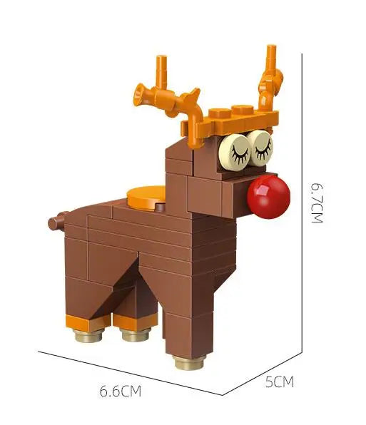 Christmas Building Blocks Toy Set – Santa Claus & Reindeer Action Figures Gift
